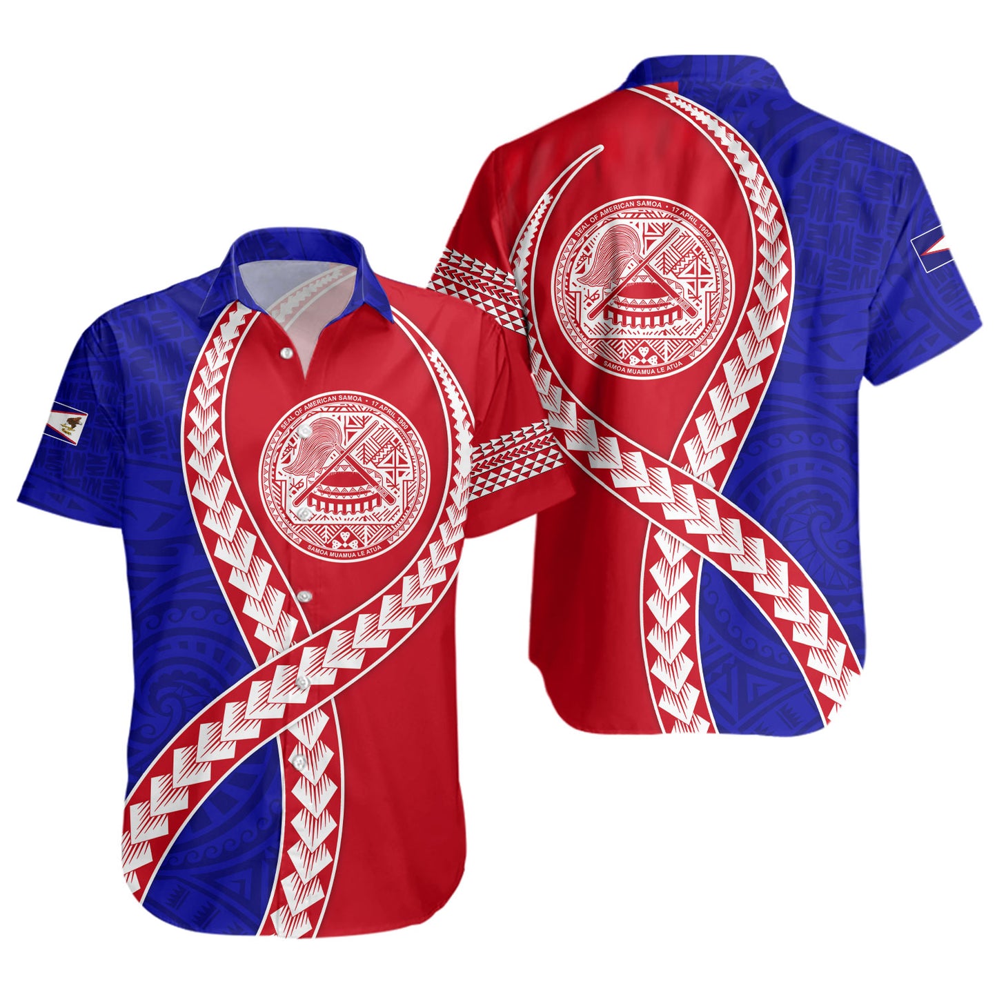 American Samoa Short Sleeve Shirt Tribal Polynesian In My Heart