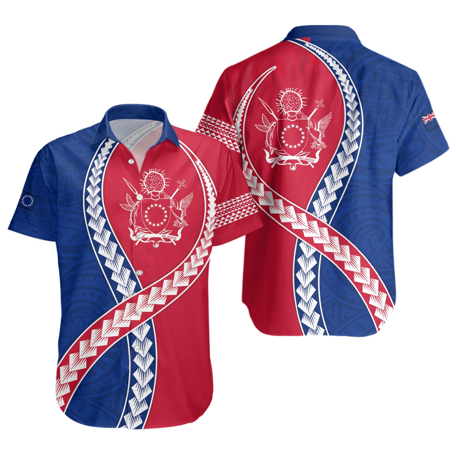 Cook Islands Short Sleeve Shirt Tribal Polynesian In My Heart