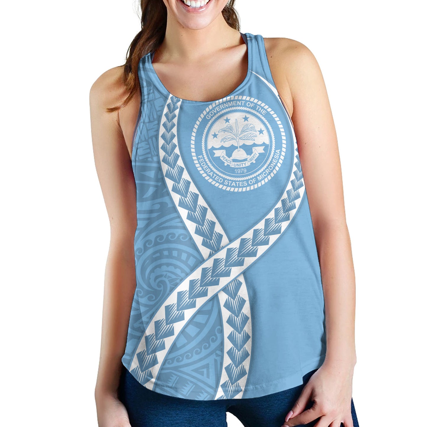 Federated States of Micronesia Women Tank Tribal Polynesian In My Heart