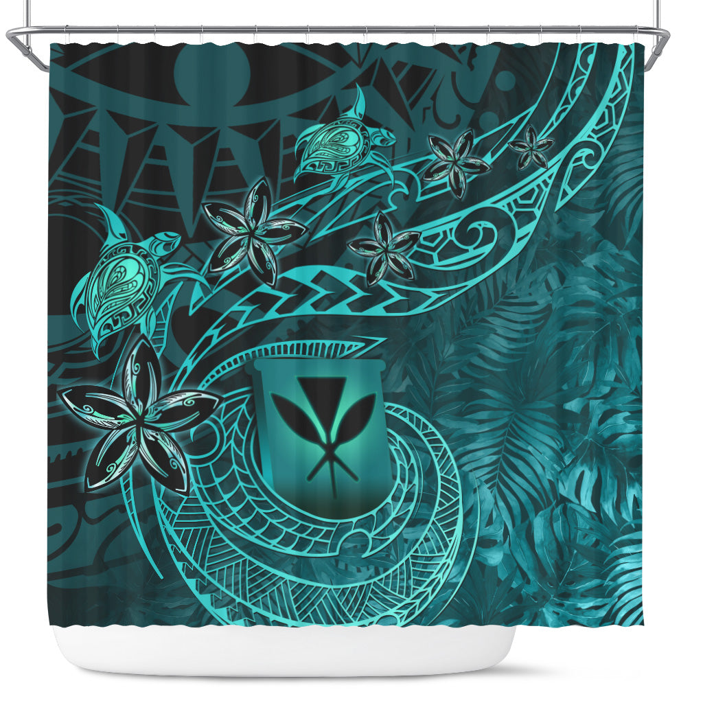 Hawaii Shower Curtain Kanaka Maoli Tropical Leaves Polynesian Pattern