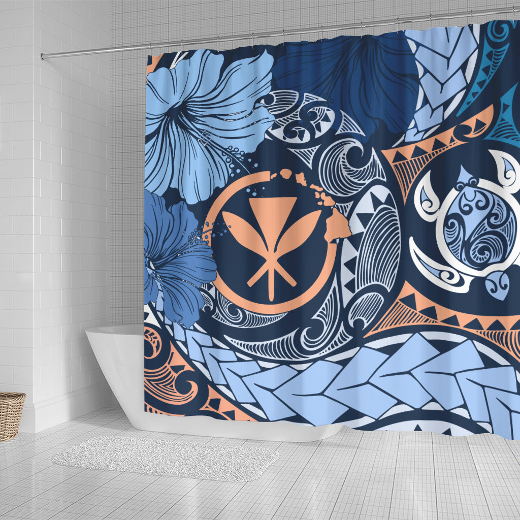 Hawaii Shower Curtain Kanaka Maoli Tribal Pattern