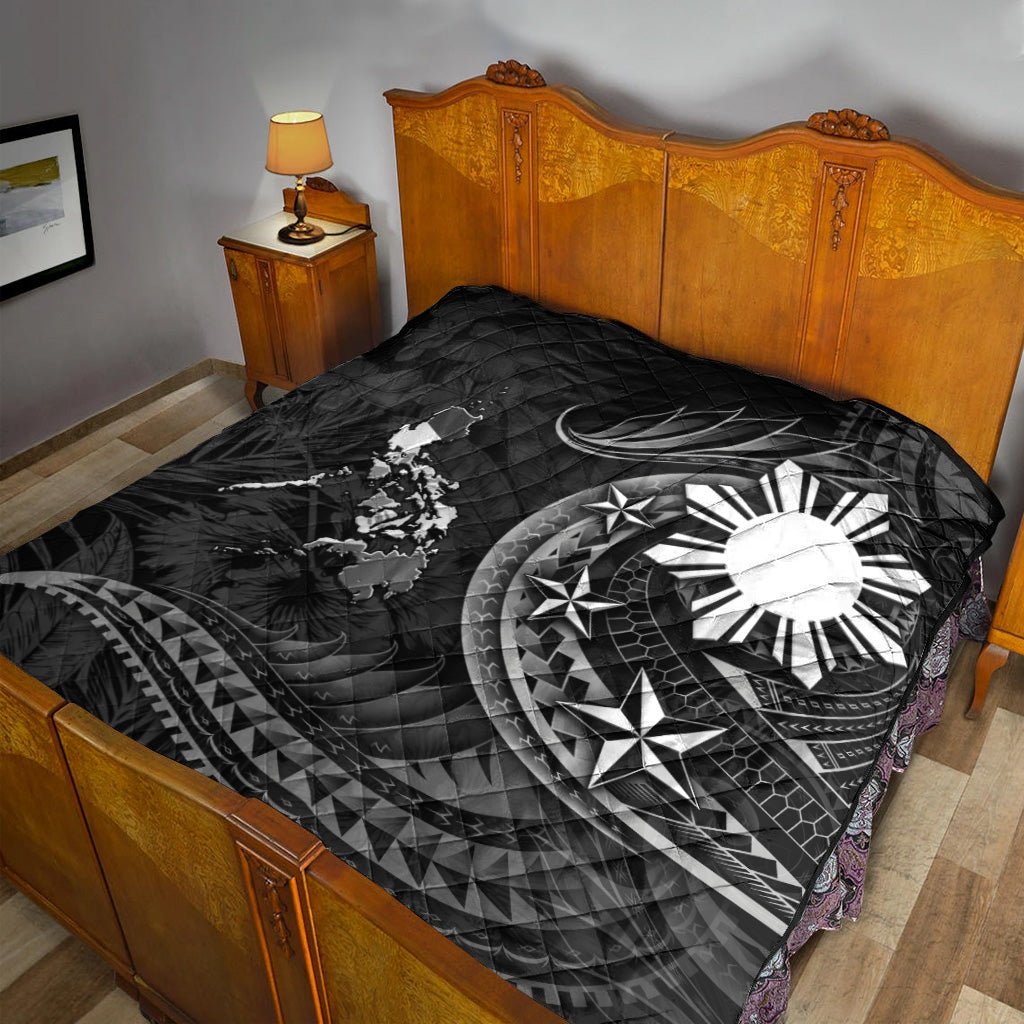 Philippines Filipinos Premium Quilt Philippines Sun Tribal Patterns Tropical Flowers Curve Style