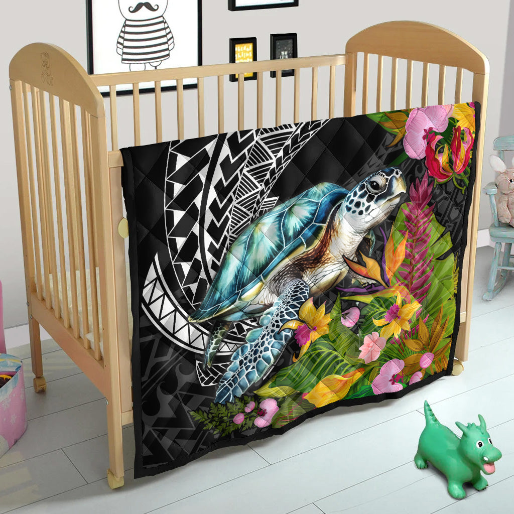 Hawaii Premium Quilt Turtle Ocean Spiral Polynesian Patterns