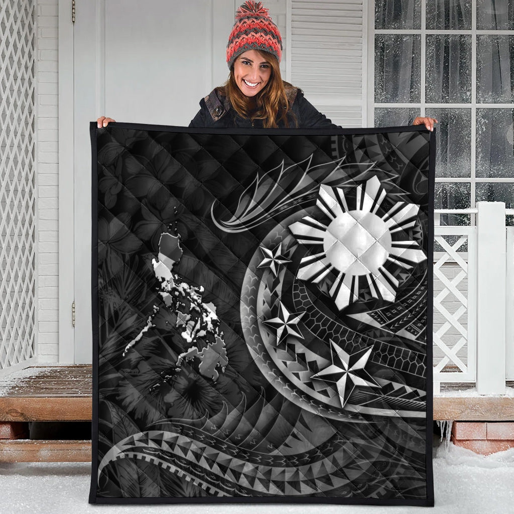 Philippines Filipinos Premium Quilt Philippines Sun Tribal Patterns Tropical Flowers Curve Style