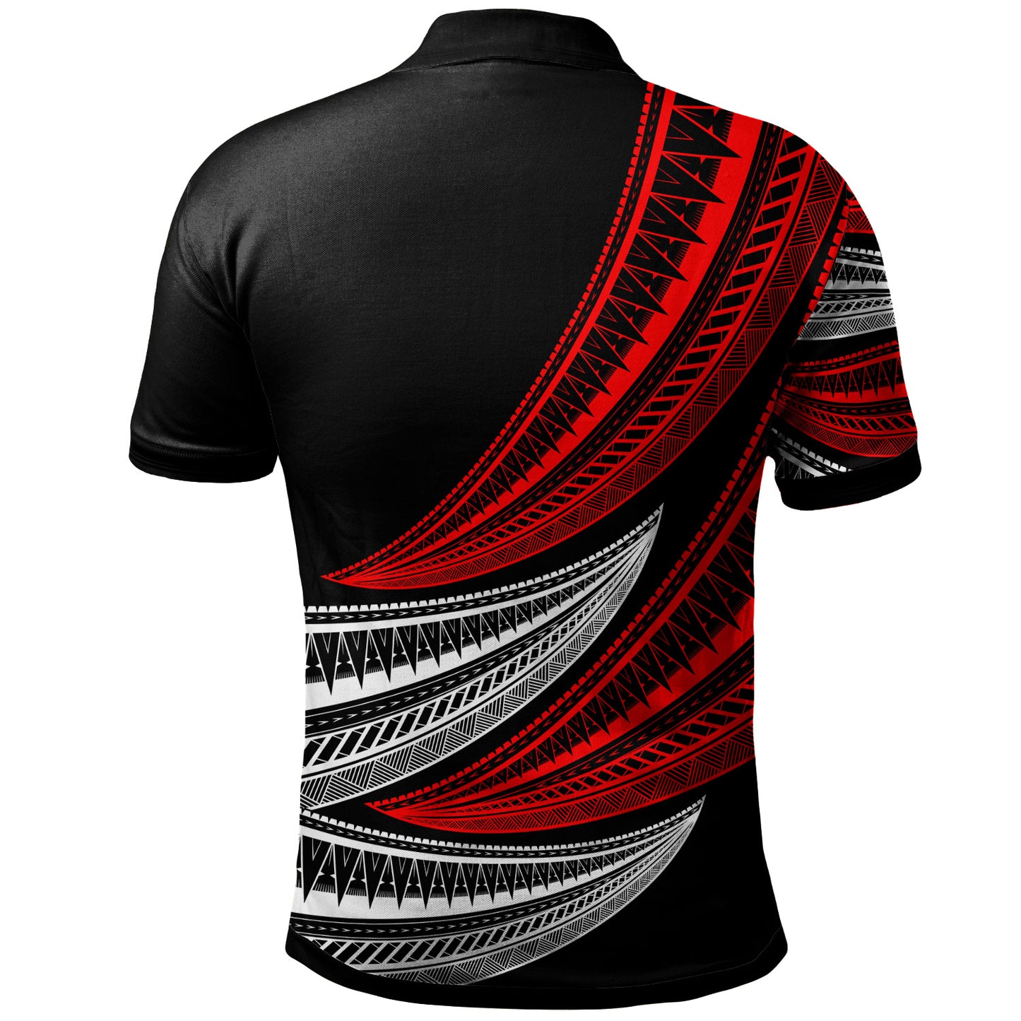 Tonga Custom Personalised Polo Shirt - Wave Pattern Alternating