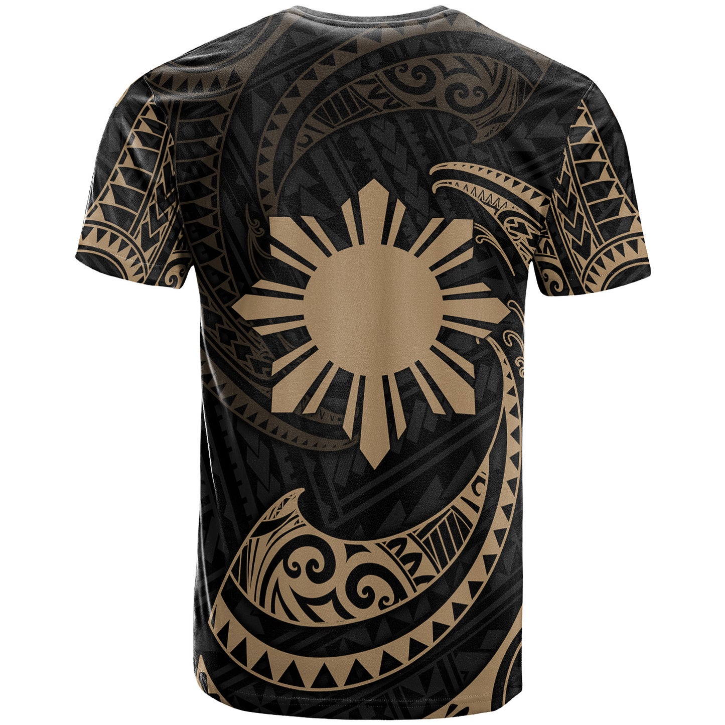 Philippines Filipinos T-Shirt Gold Tribal Wave