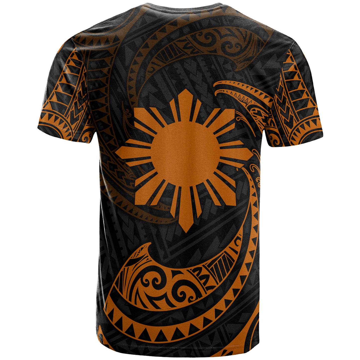 Philippines Filipinos T-Shirt Gold Tribal Wave