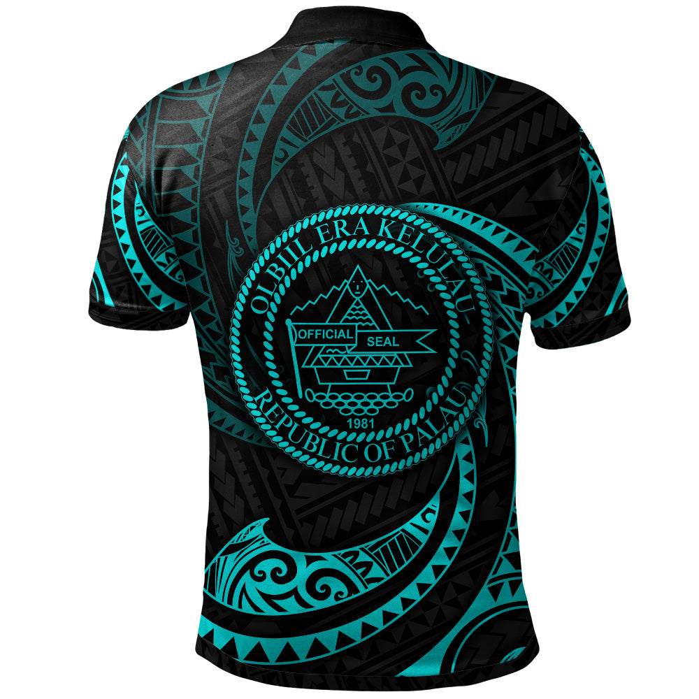 Palau Polynesian Custom Personalised Polo Shirt Tribal Wave