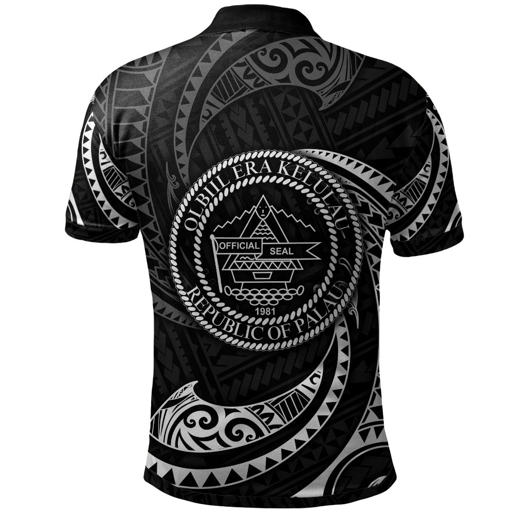 Palau Polynesian Custom Personalised Polo Shirt Tribal Wave