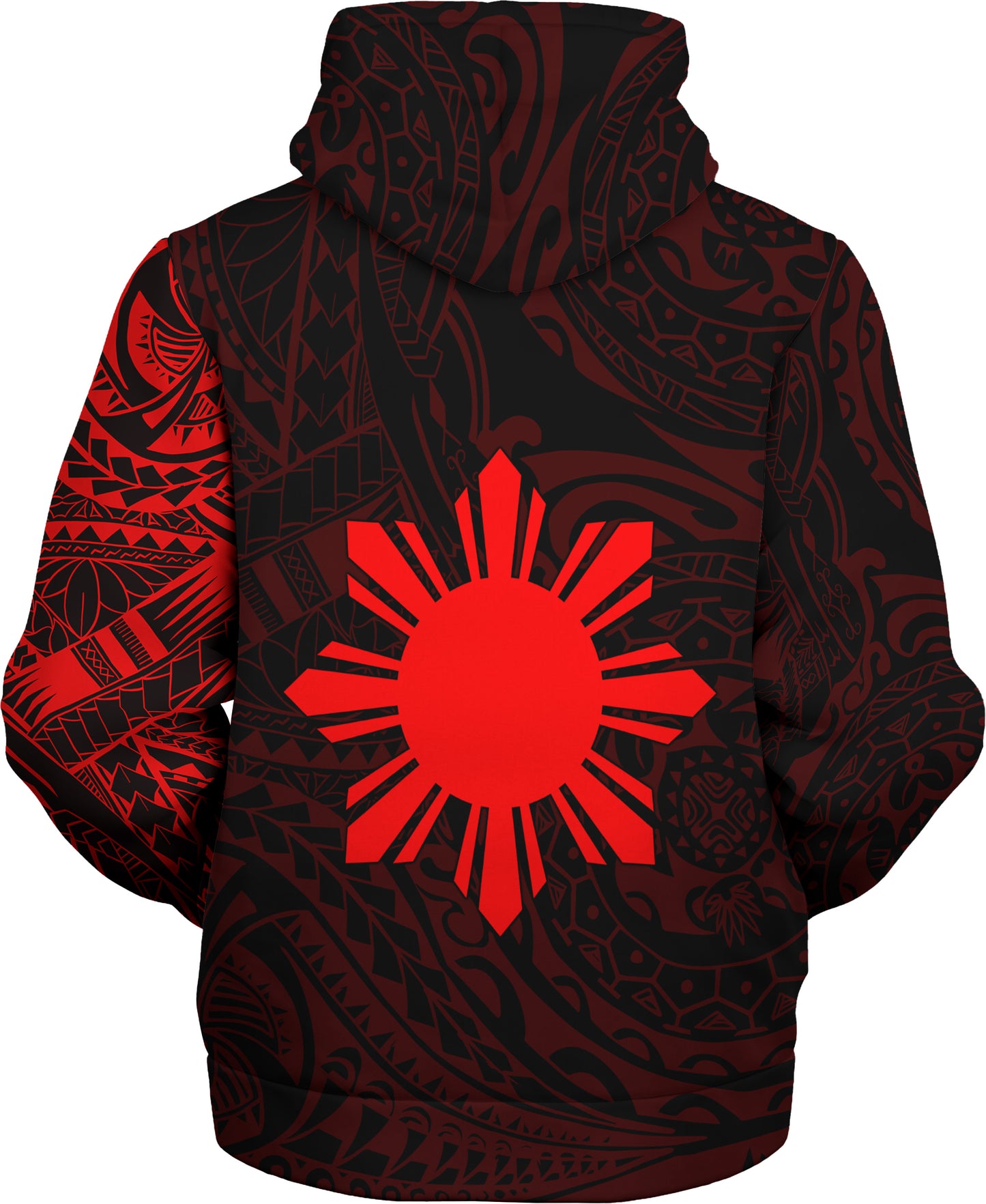 Philippines Filipinos Polynesian Tattoo Style Sherpa Hoodie