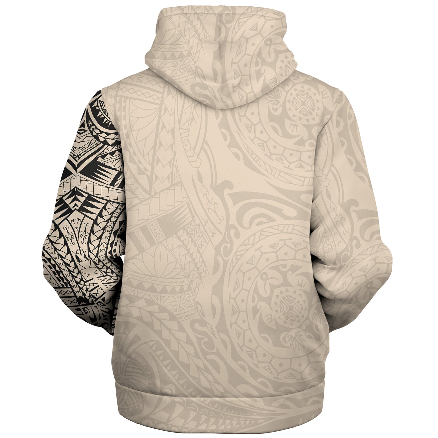 Polynesian Sherpa Hoodie Polynesian Tattoo Style Version 2.0 Nude