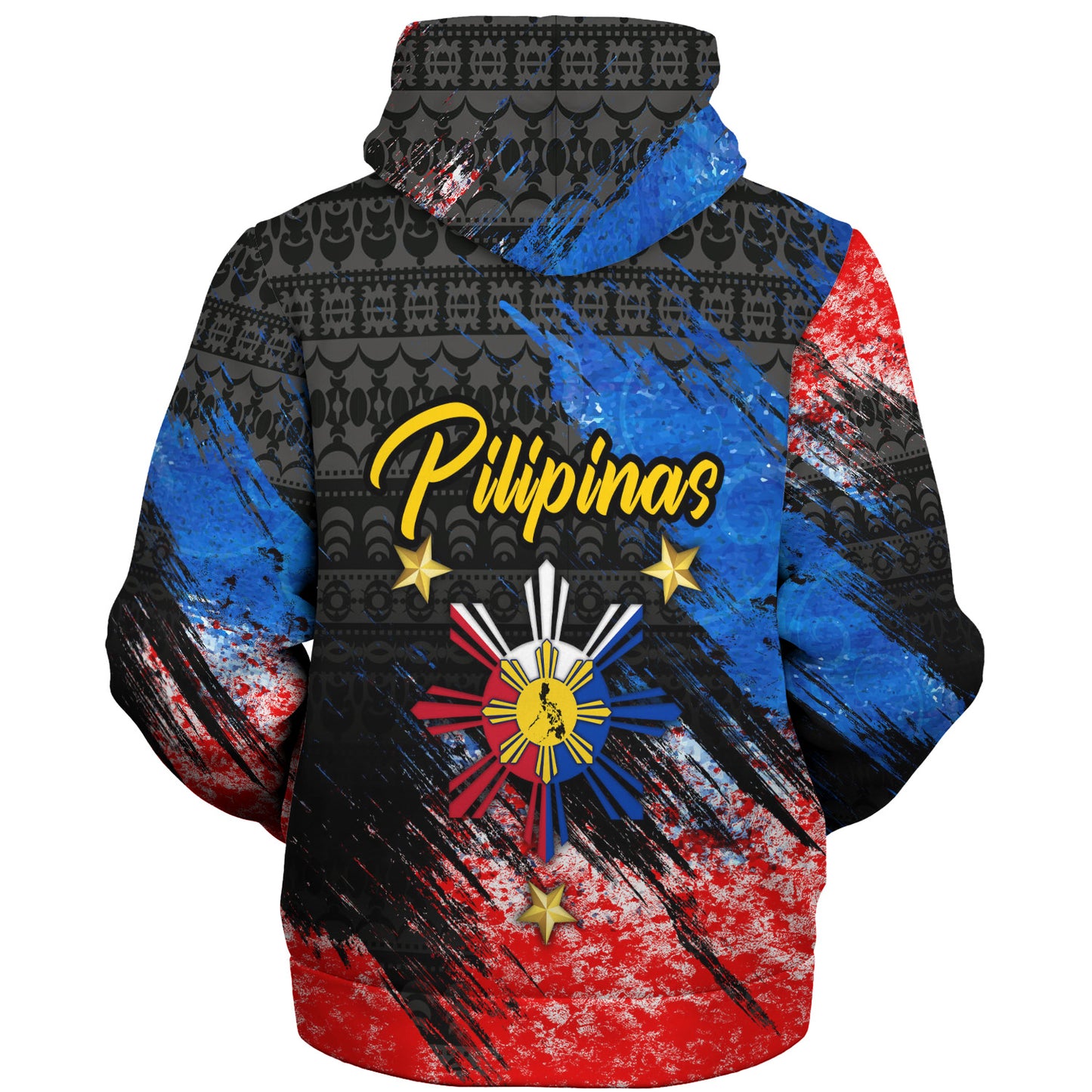 Philippines Filipinos Sherpa Hoodie Pilipinas Sun Grunge Style