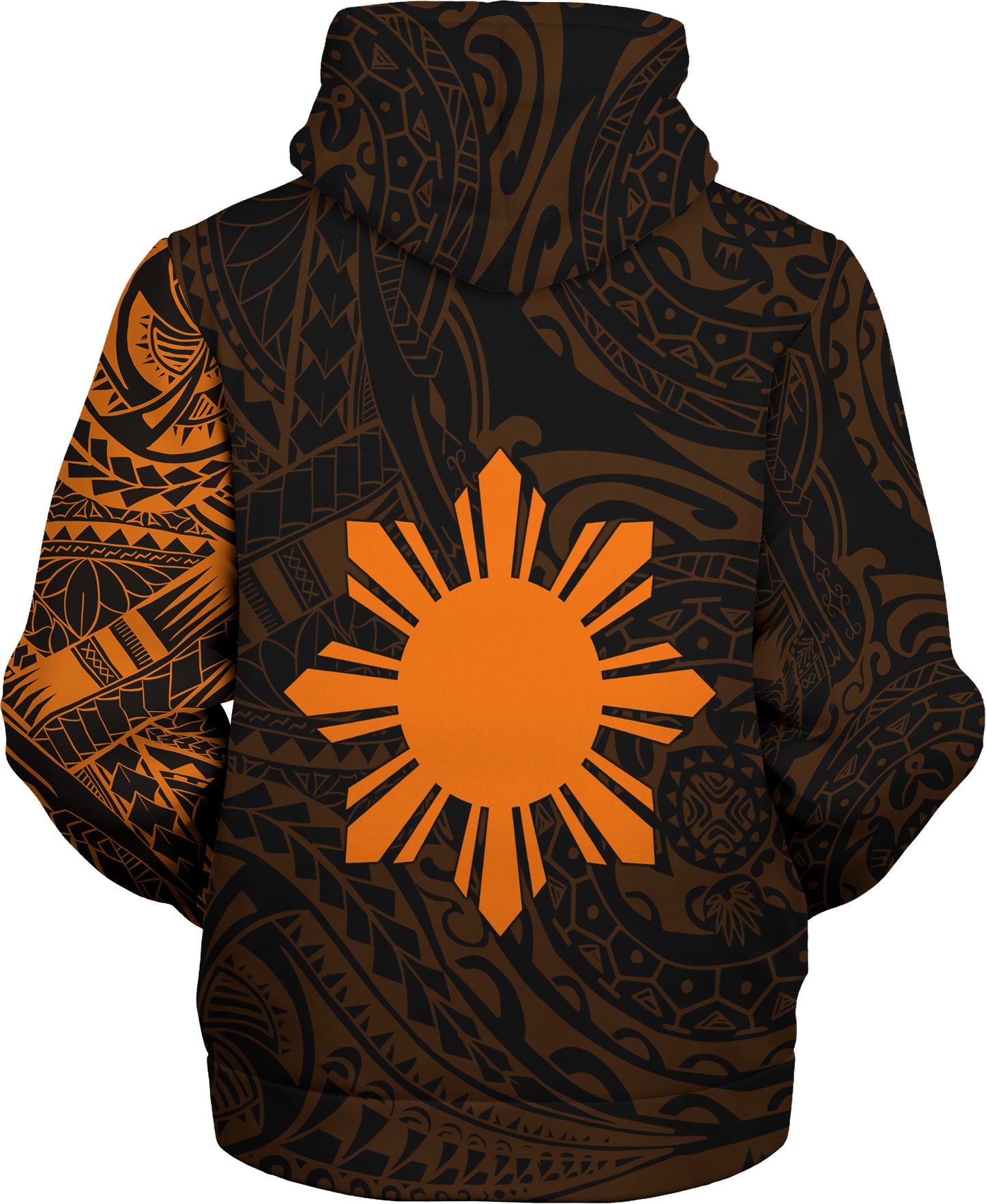 Philippines Filipinos Polynesian Tattoo Style Sherpa Hoodie