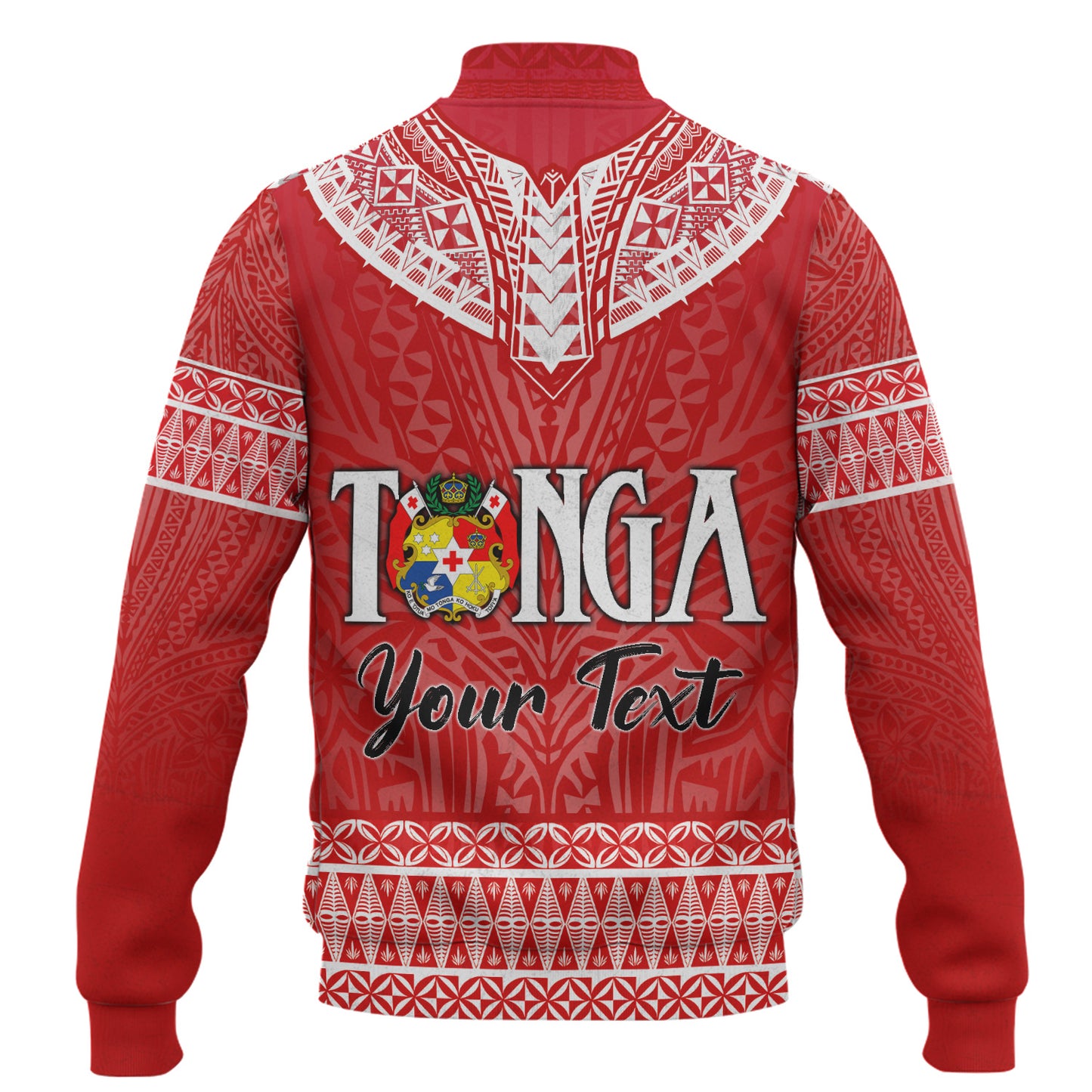 Tonga Custom Personalised Baseball Jacket Happy National Day