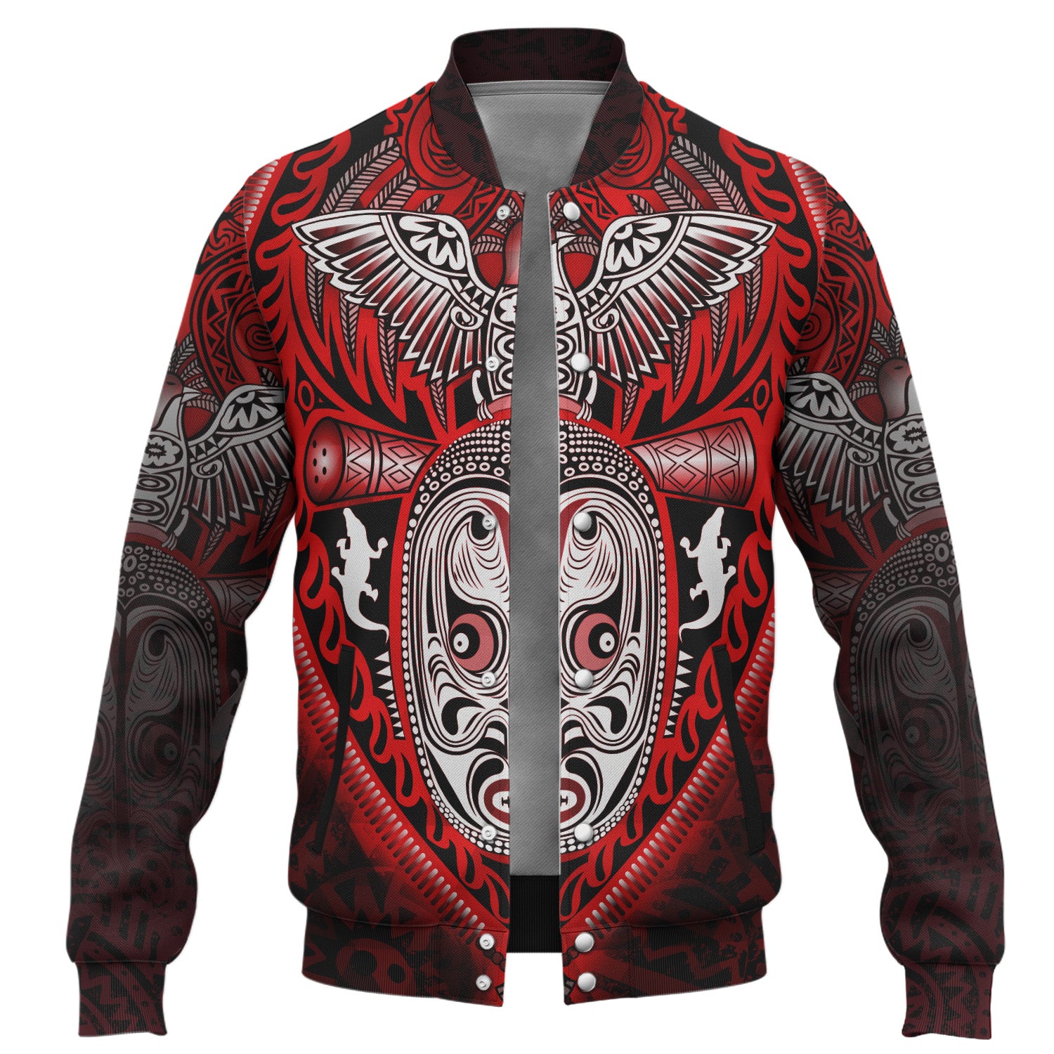 Papua New Guinea Baseball Jacket Bird Of Paradise Papua New Guinea Tribal Tattoo Patterns