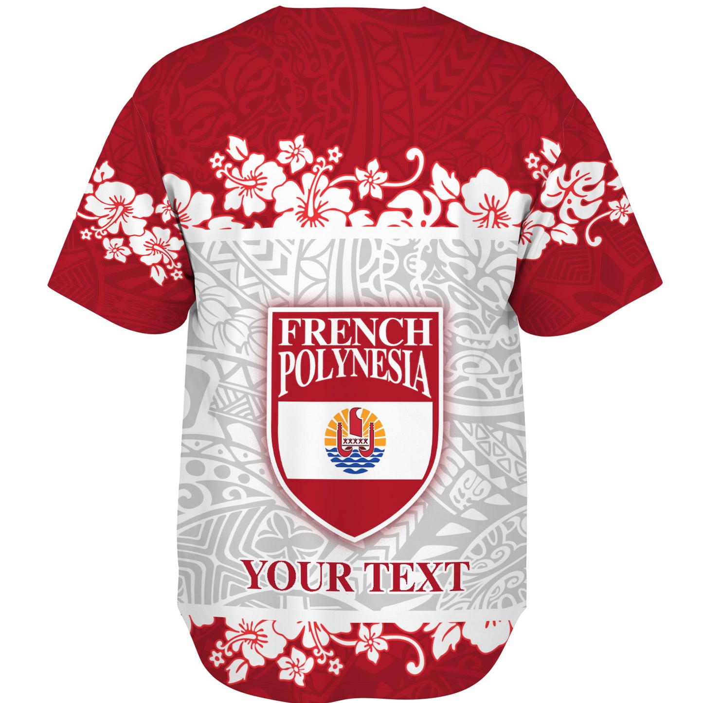 French Polynesia Baseball Shirt Seal With Plumeria Flowers Polynesia Patterns