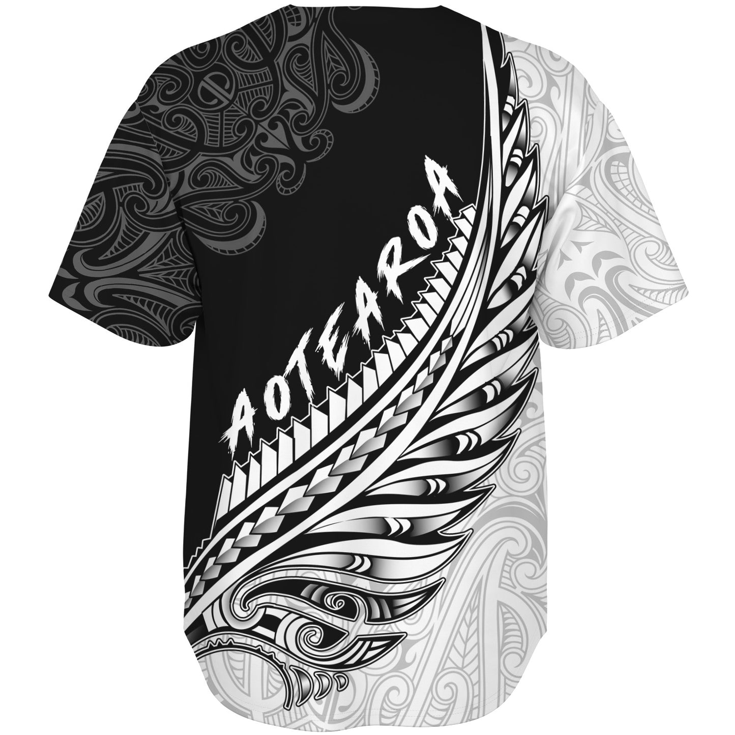 New Zealand Baseball Shirt Maori Silver Fern Rugby Vibe