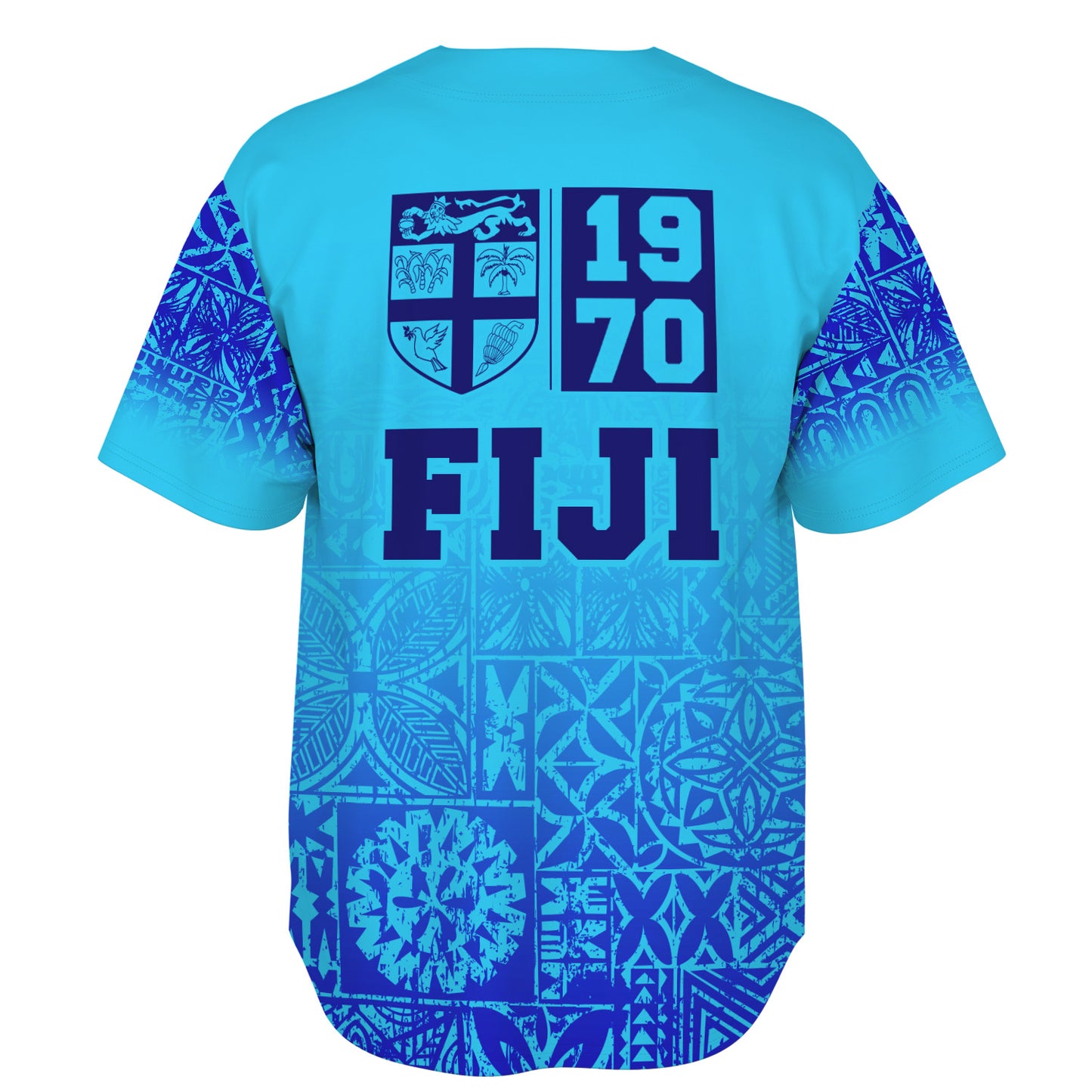 Fiji Baseball Shirt Fiji Independence 1970 Tapa Style ( Ver 2)