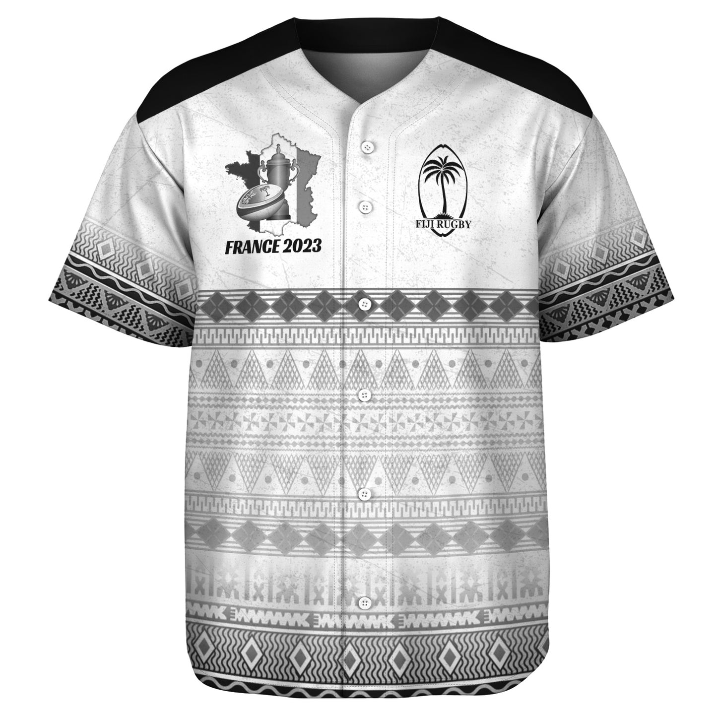 Fiji Baseball Shirt Fijian Rugby Style