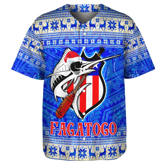 American Samoa Baseball Shirt Fagatogo Christmas Style
