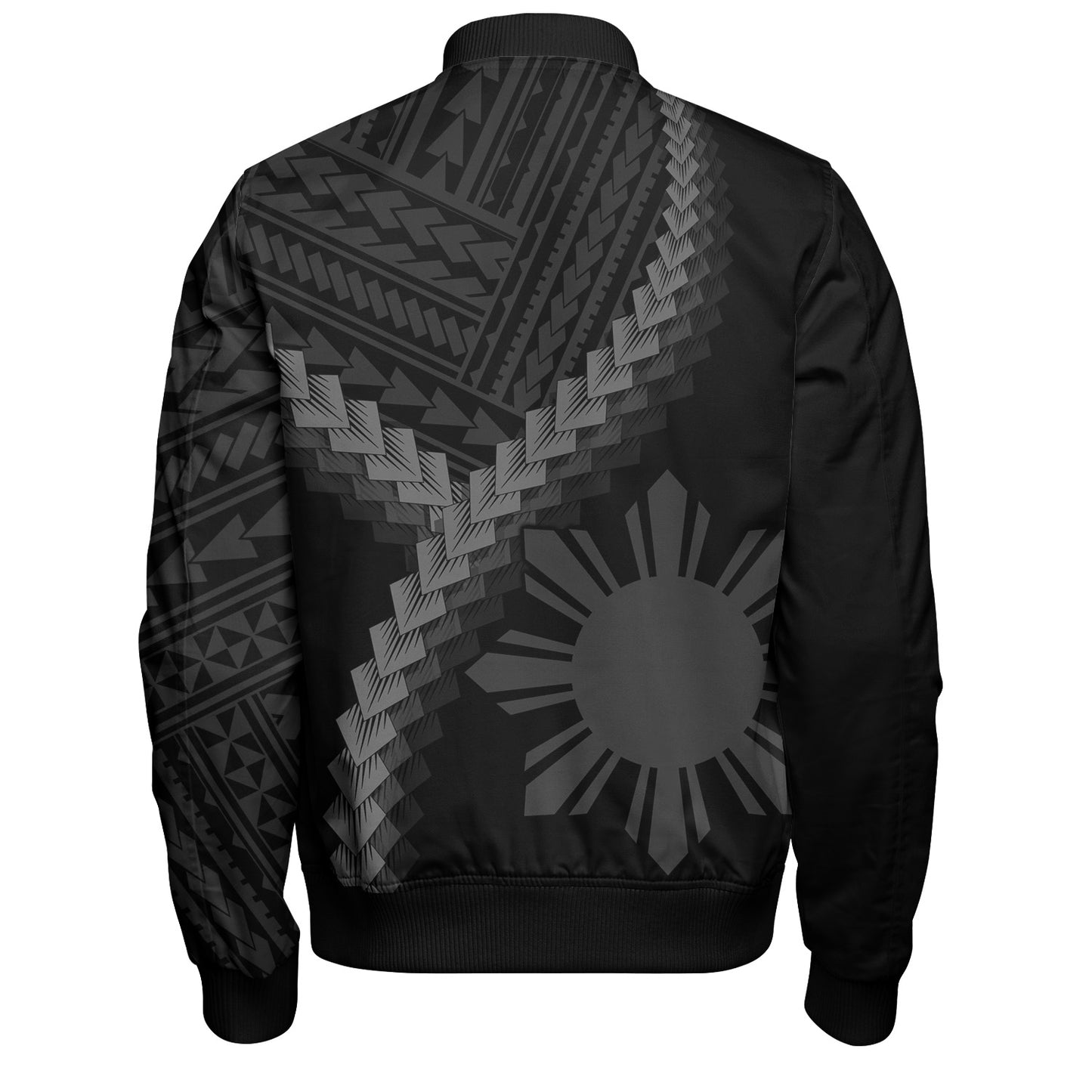 Philippines Filipinos Bomber Jacket Filipinos Sun Polynesian Tattoo Style