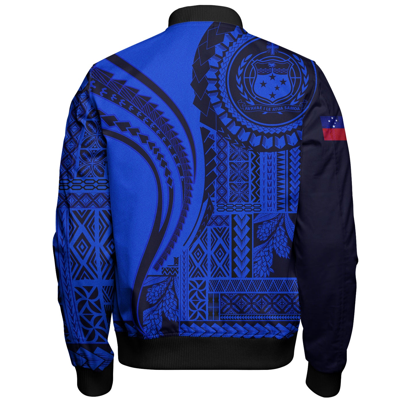 Samoa Bomber Jacket Seal Samoan Siapo Blue Design