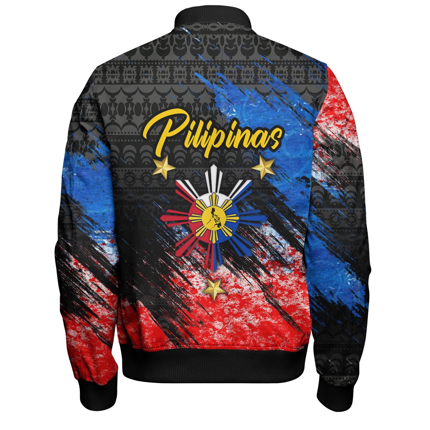 Philippines Filipinos Bomber Jacket Pilipinas Sun Grunge Style