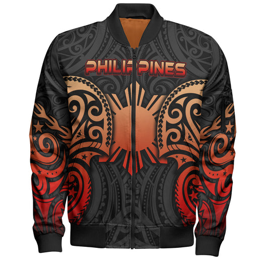 Philippines Filipinos Bomber Jacket Custom Personalised Spirit Red Version