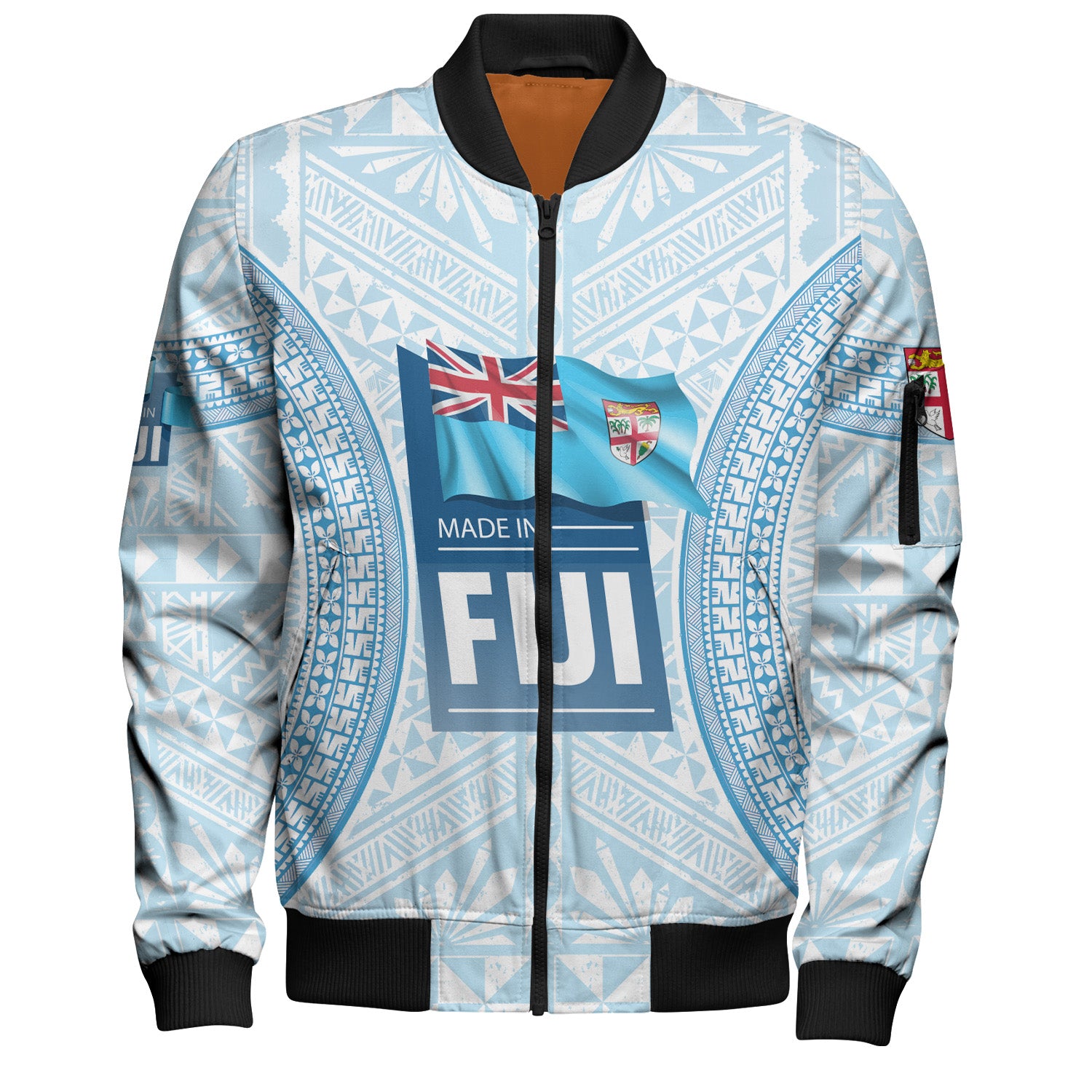 Fiji Bomber Jacket Fijian Tapa Style