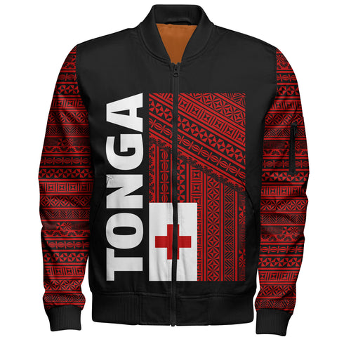 Tonga Bomber Jacket Tonga Flag Special Version