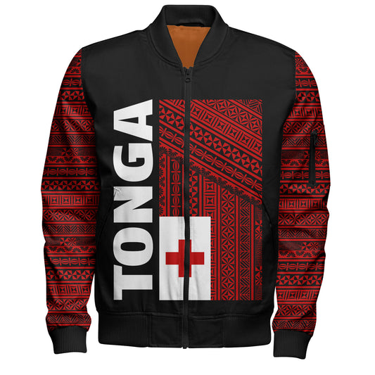 Tonga Bomber Jacket Tonga Flag Special Version