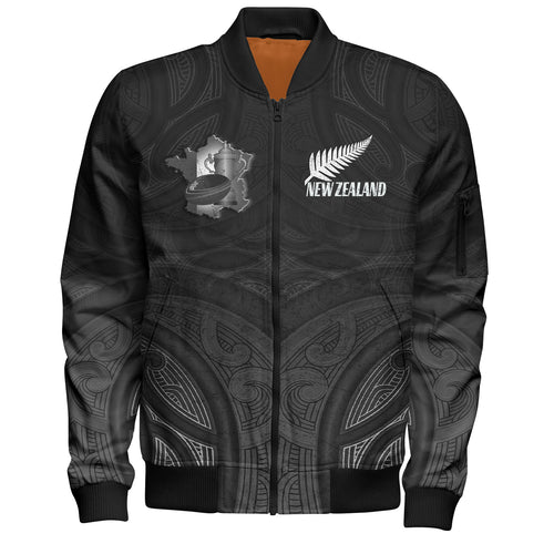 New Zealand Bomber Jacket Rugby Ball Style