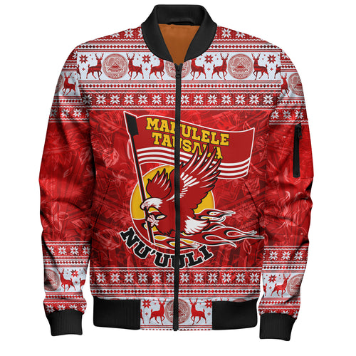 American Samoa Bomber Jacket Nu'uuli Christmas Style