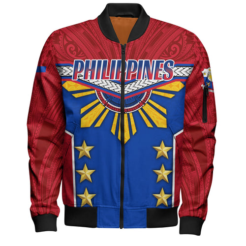 Philippines Filipinos Bomber Jacket Half-Up Style Flag