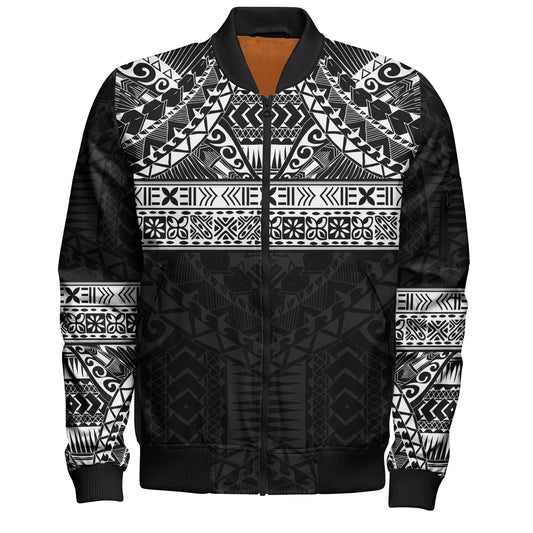 Polynesian Bomber Jacket Traditional Tribal Tattoos