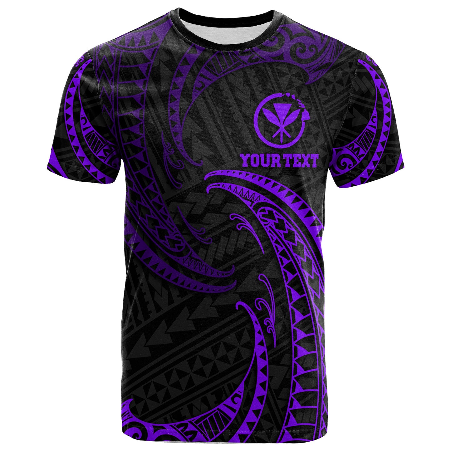 Hawaii Polynesian Custom Personalised T-Shirt - Gold Tribal Wave