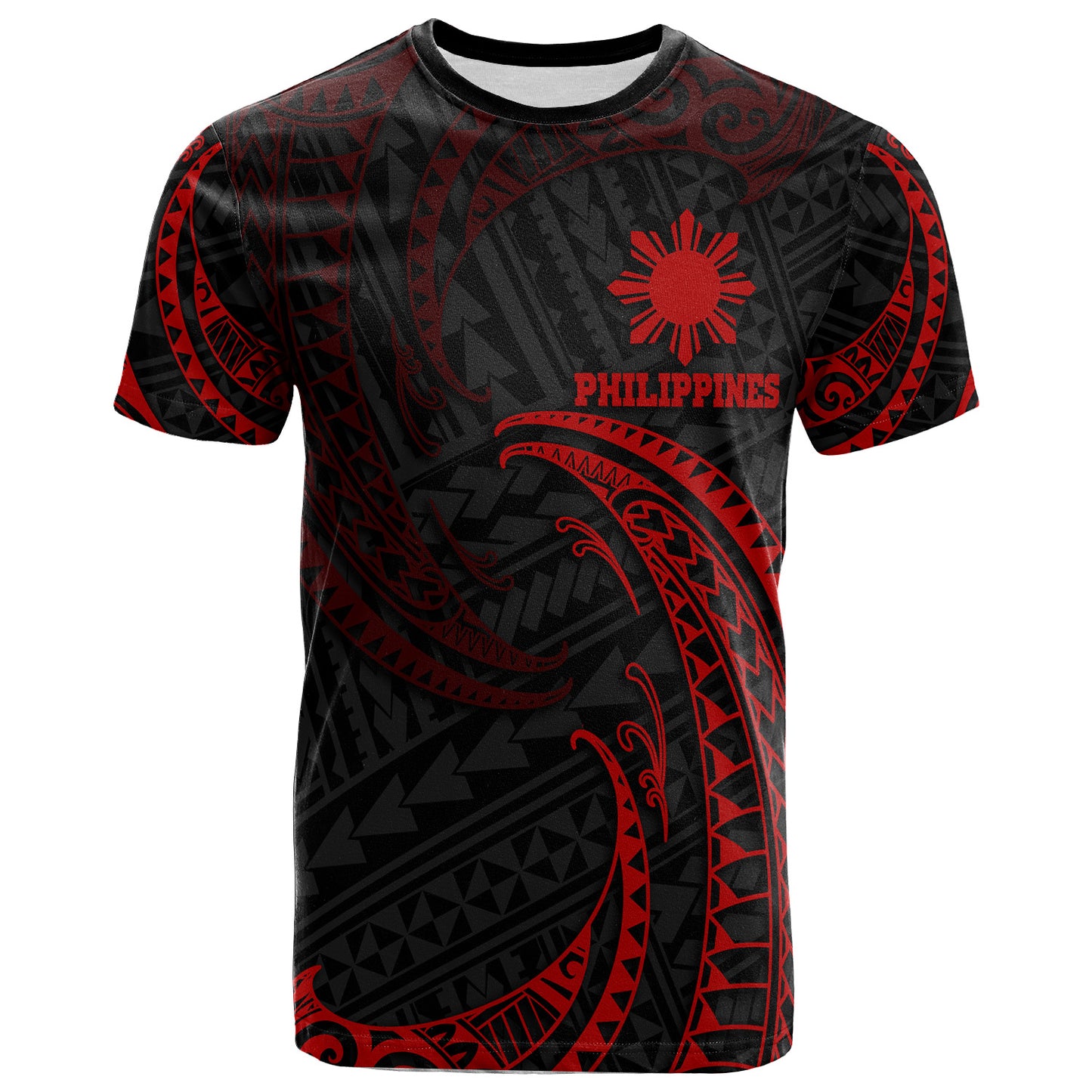 Philippines Filipinos T-Shirt Gold Tribal Wave