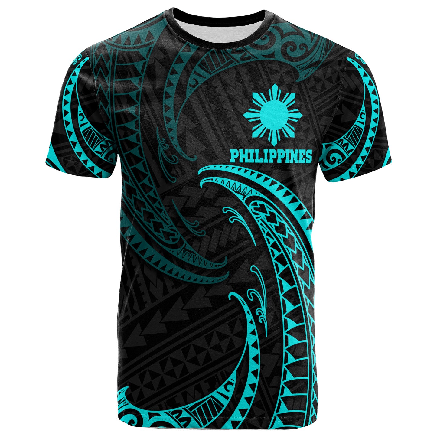 Philippines Filipinos T-Shirt Gold Tribal Wave