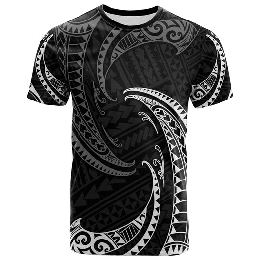Polynesian Custom Peronalised T-shirt Tribal Wave Pattern