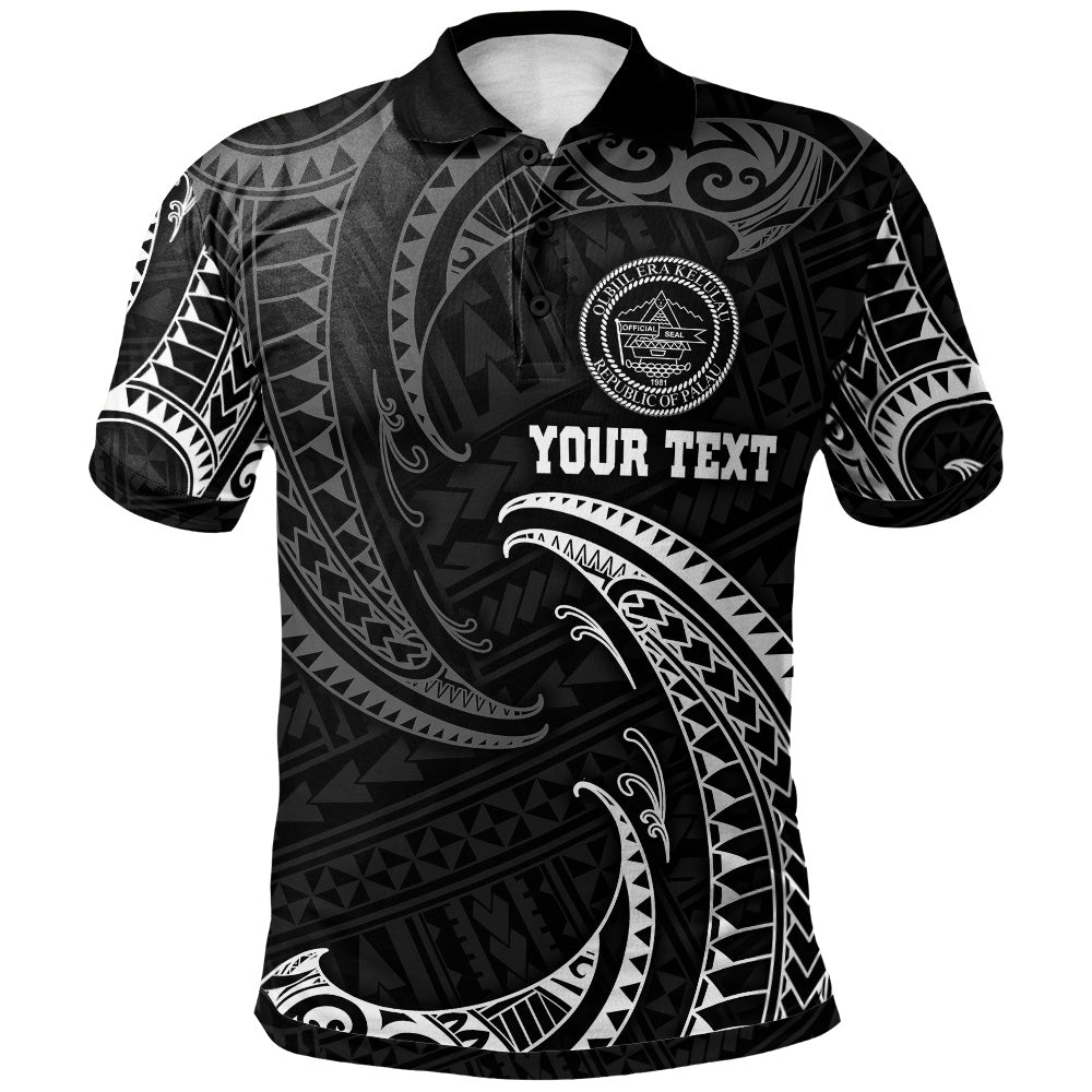 Palau Polynesian Custom Personalised Polo Shirt Tribal Wave