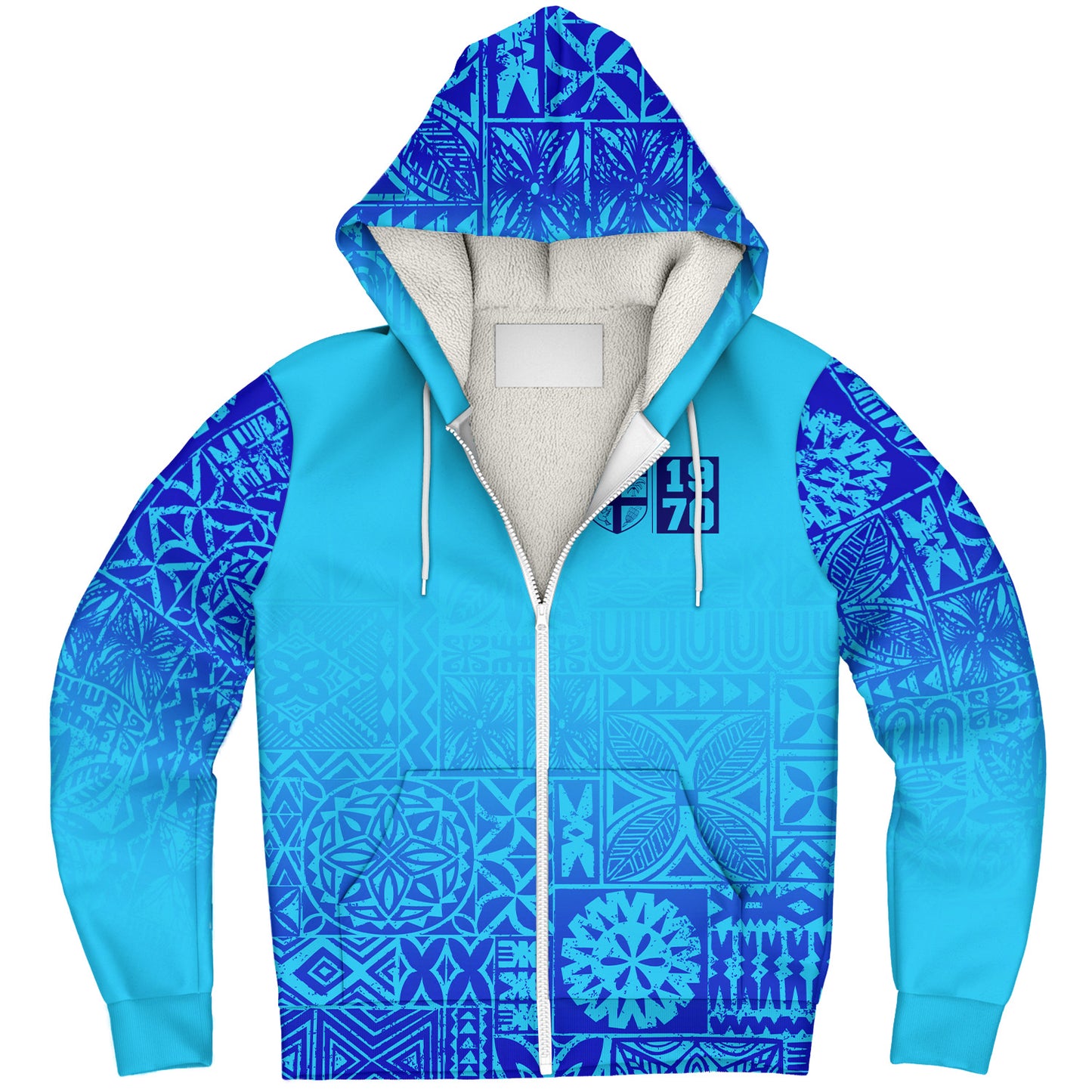 Fiji Sherpa Hoodie Fiji Independence 1970 Tapa Style ( Ver 2 )
