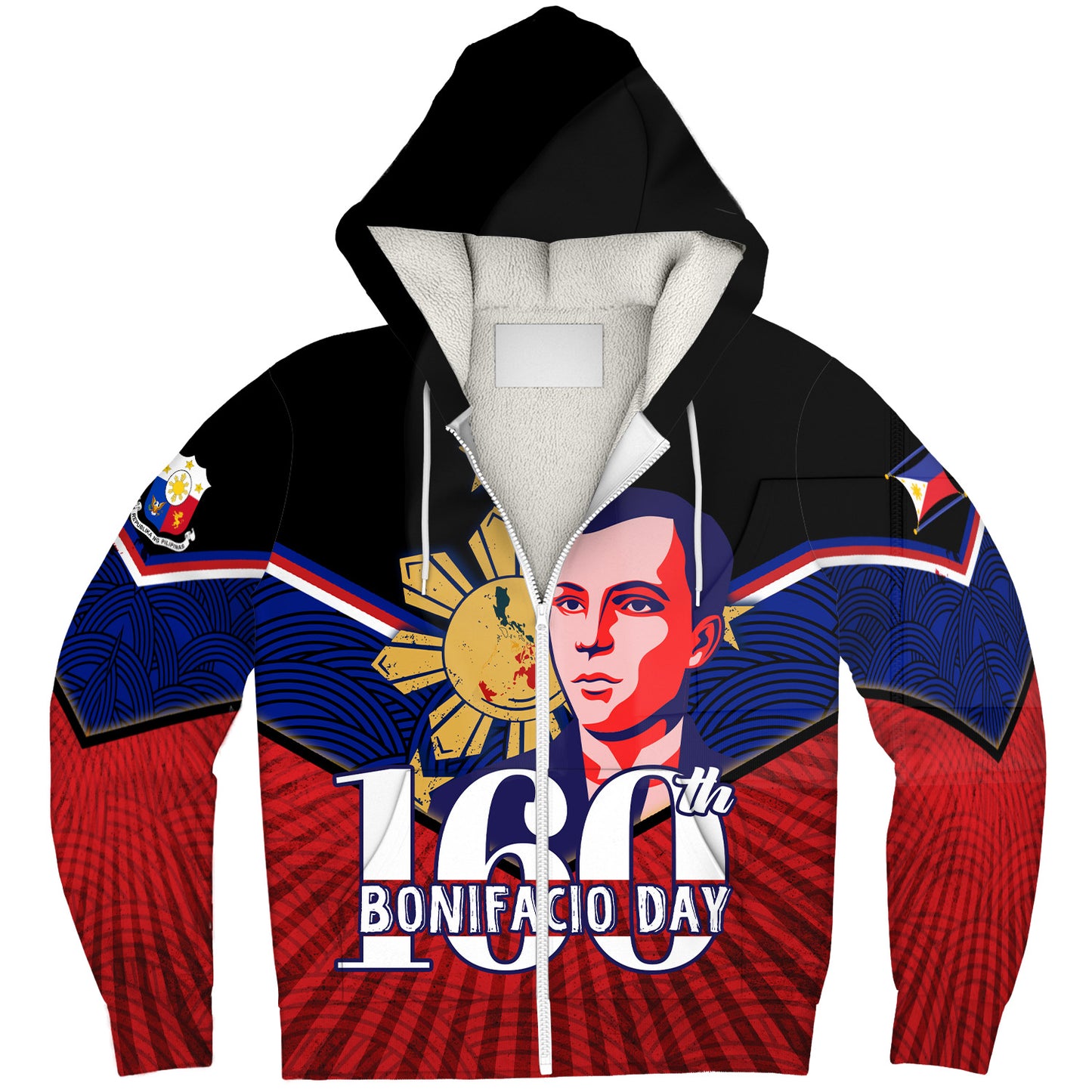 Philippines Filipinos Sherpa Hoodie Celebrate Bonifacio Day