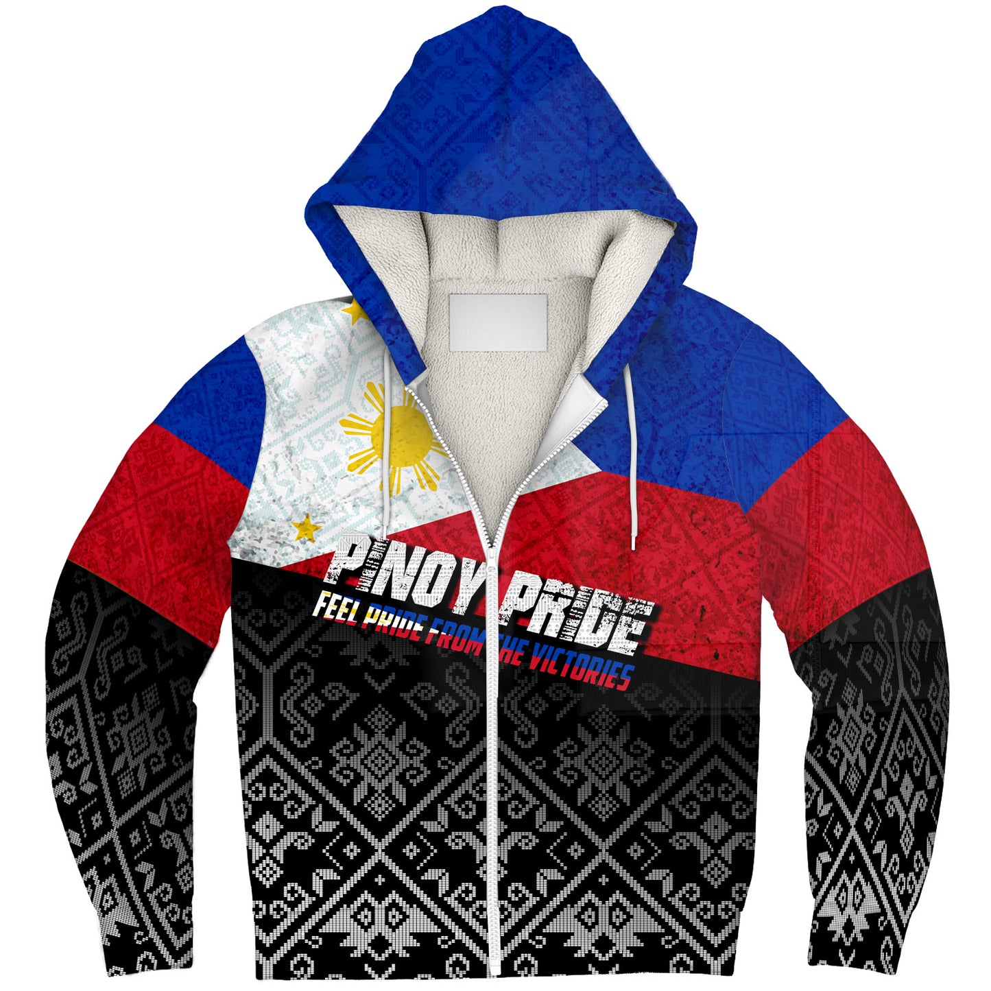 Philippines Filipinos Sherpa Hoodie Pinoy Pride Grunge Style