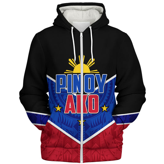 Philippines Filipinos Sherpa Hoodie Pinoy Ako Style
