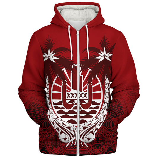 Tahiti Sherpa Hoodie Polynesian Coconut