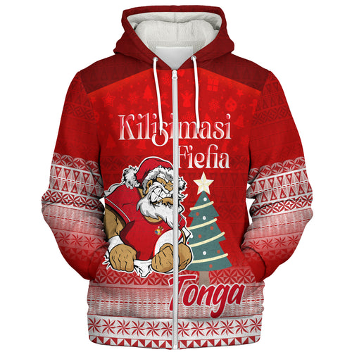 Tonga Sherpa Hoodie Kilisimasi Fiefia Rugby Santa Style