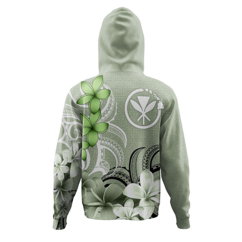 Hawaii Hoodie Custom Personalised Floral Spirit Sage Green