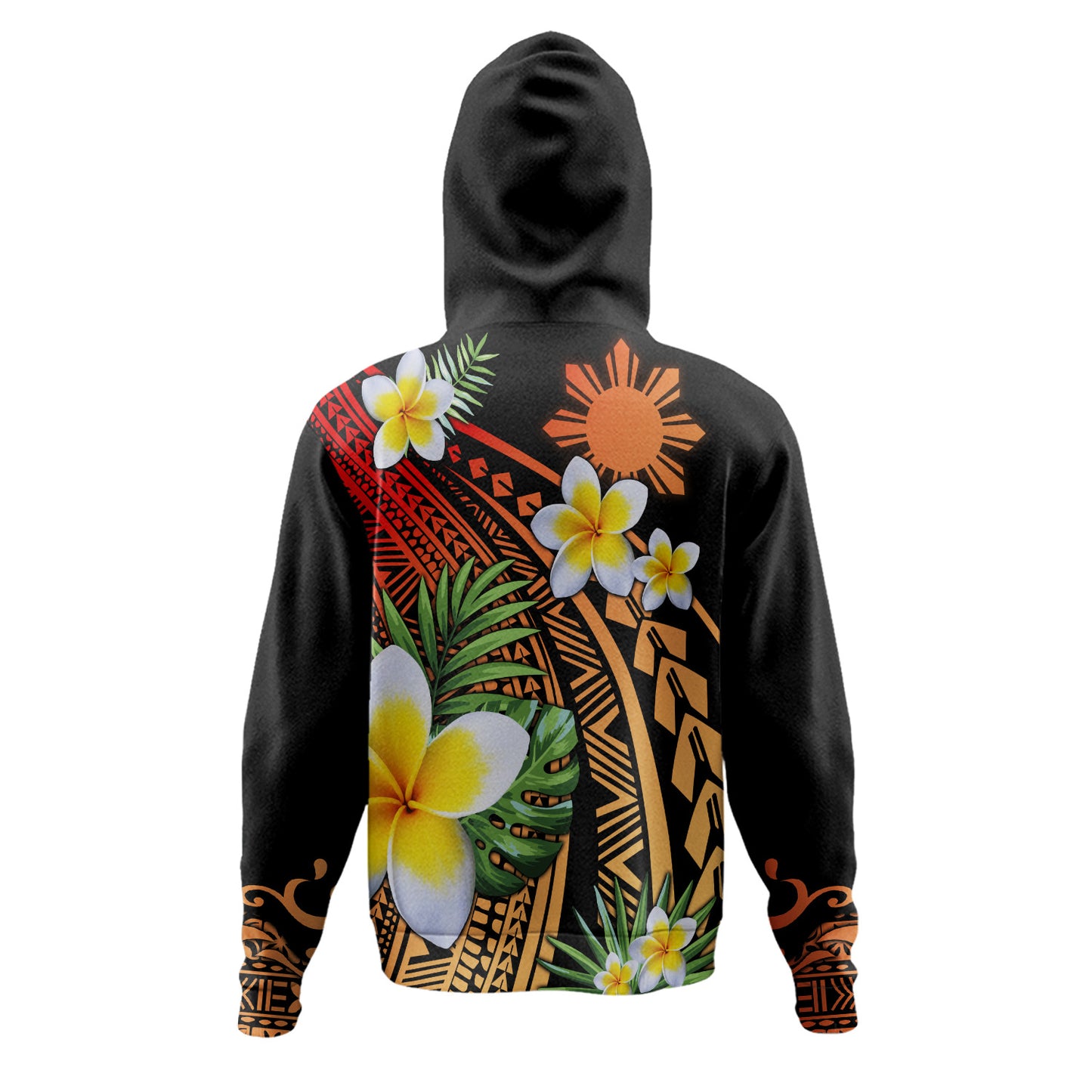 Philippines Filipinos Hoodie Plumeria Polynesian Pattern