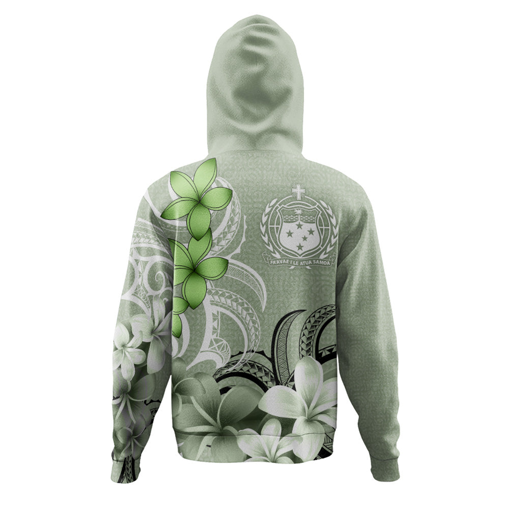 Samoa Hoodie Custom Personalised Floral Spirit Sage Green