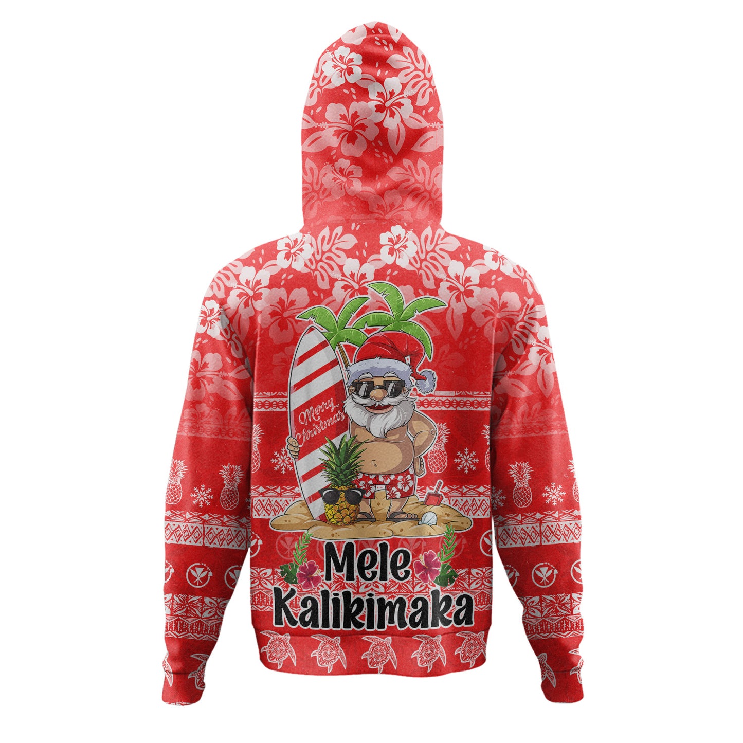 Hawaii Hoodie Mele Kalikimaka Merry Christmas Tree Pineapple Tropical
